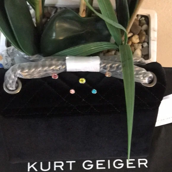 Kurt Geiger London Mini Brixton Shoulder Bag In Charcoal - - Picture 8 of 17